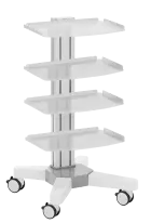 VPI - 16, výškově stavitelný přístrojový vozík, bílý